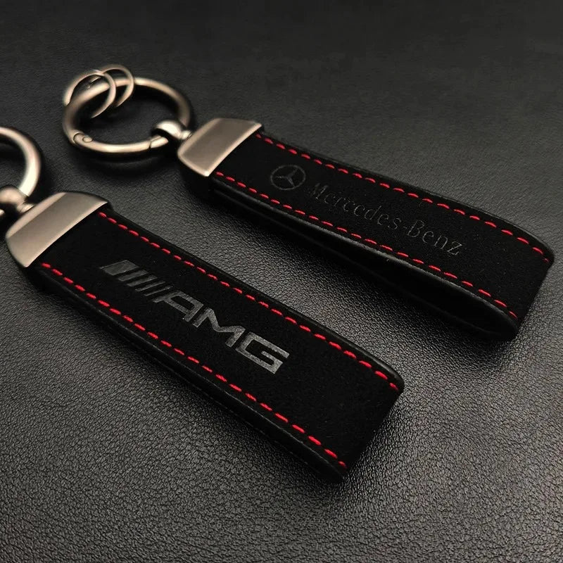 Mercedes AMG Suede Leather Keychain