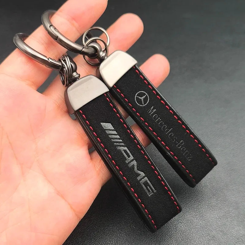 Mercedes AMG Suede Leather Keychain