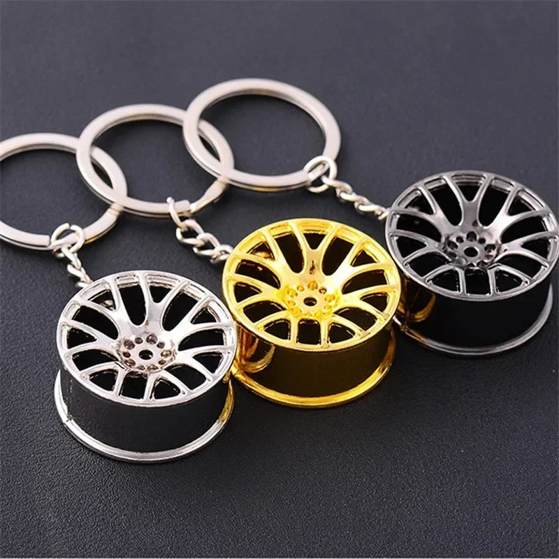 Wheel Hub Alloy Keychain