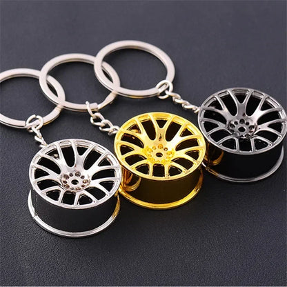 Wheel Hub Alloy Keychain