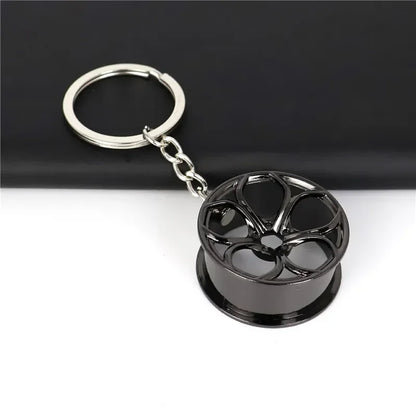 Wheel Hub Alloy Keychain