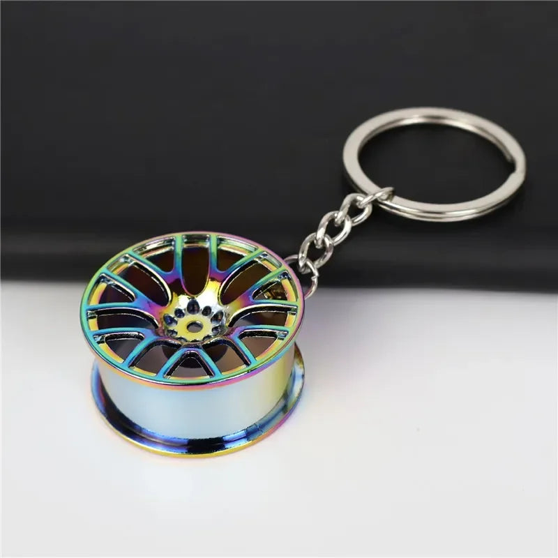 Wheel Hub Alloy Keychain