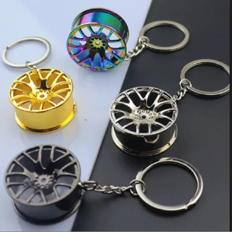 Wheel Hub Alloy Keychain