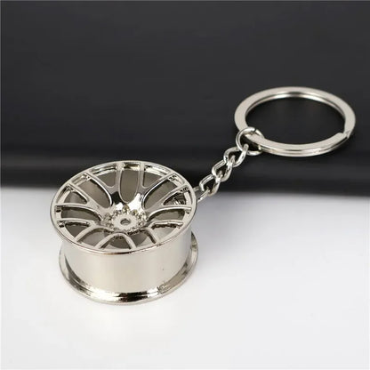 Wheel Hub Alloy Keychain