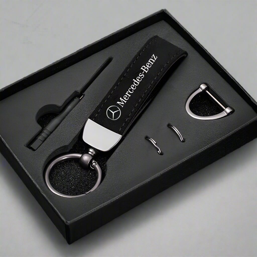 Mercedes-Benz Suede Leather Keychain