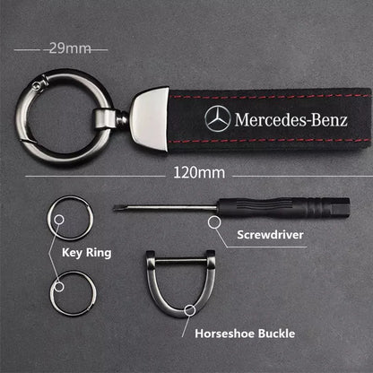 Mercedes-Benz Suede Leather Keychain