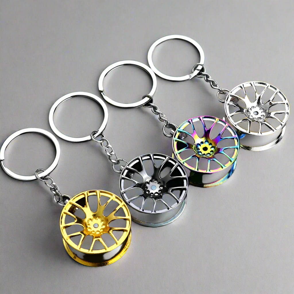 Wheel Hub Alloy Keychain