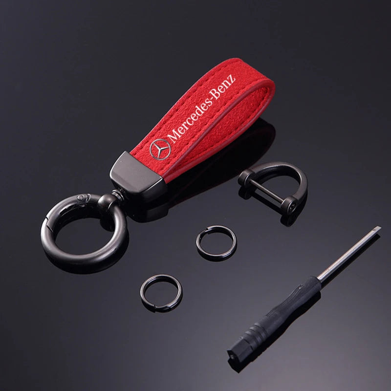 Mercedes-Benz Suede Leather Keychain