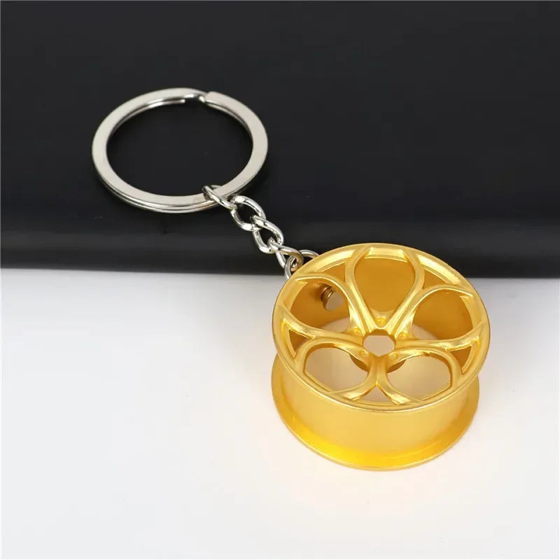 Wheel Hub Alloy Keychain