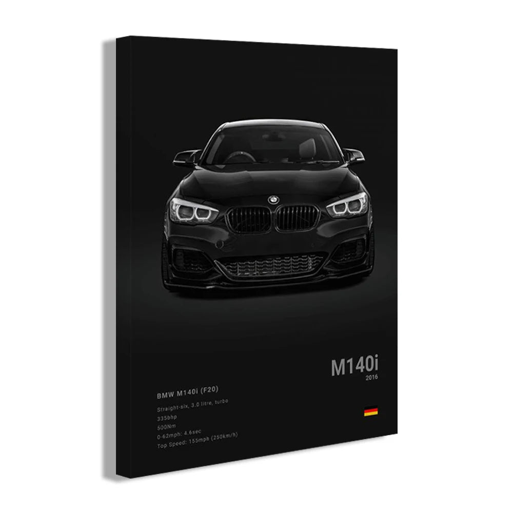 Decorative Car Display Poster Black 21x30cm